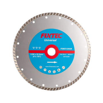 FIXTEC Turbo Rim Saw Blade Diamond Cutting Disc For Concrete Masonry Stone